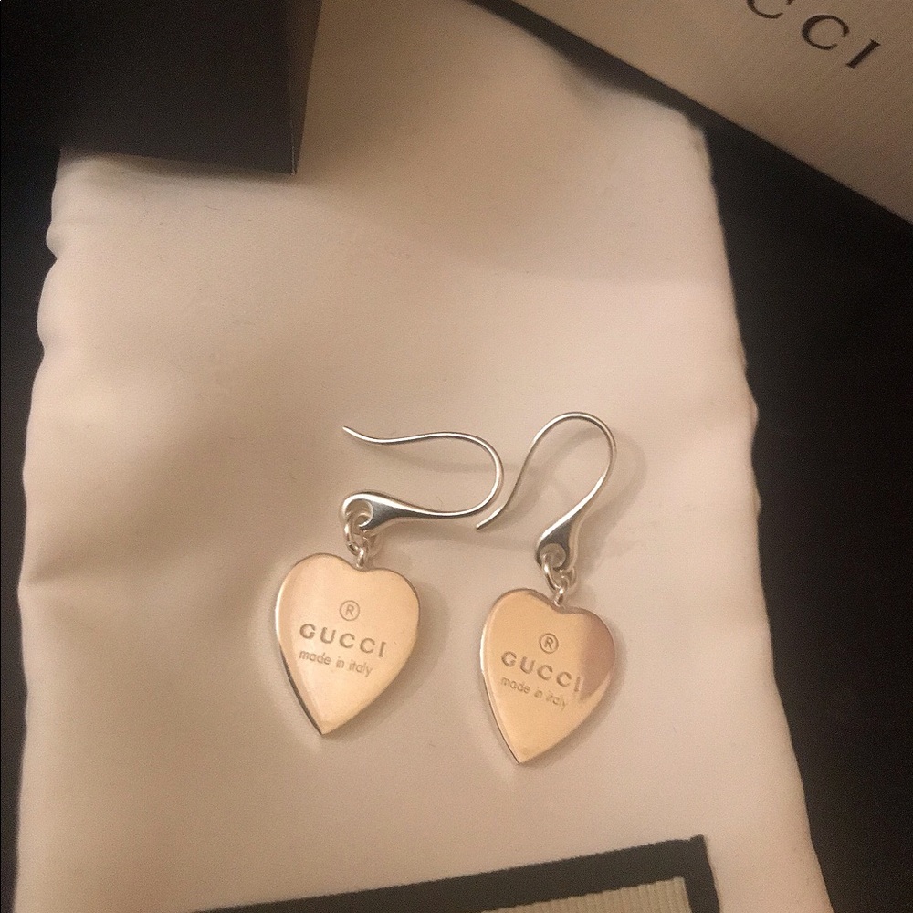 Heart shaped Gucci earrings